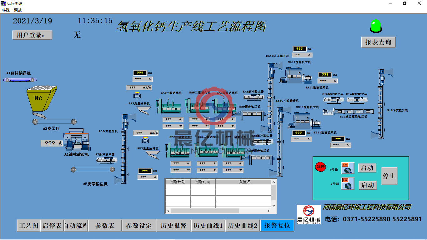 氫氧化鈣生產(chǎn)線(xiàn)PLC智控系統(tǒng)